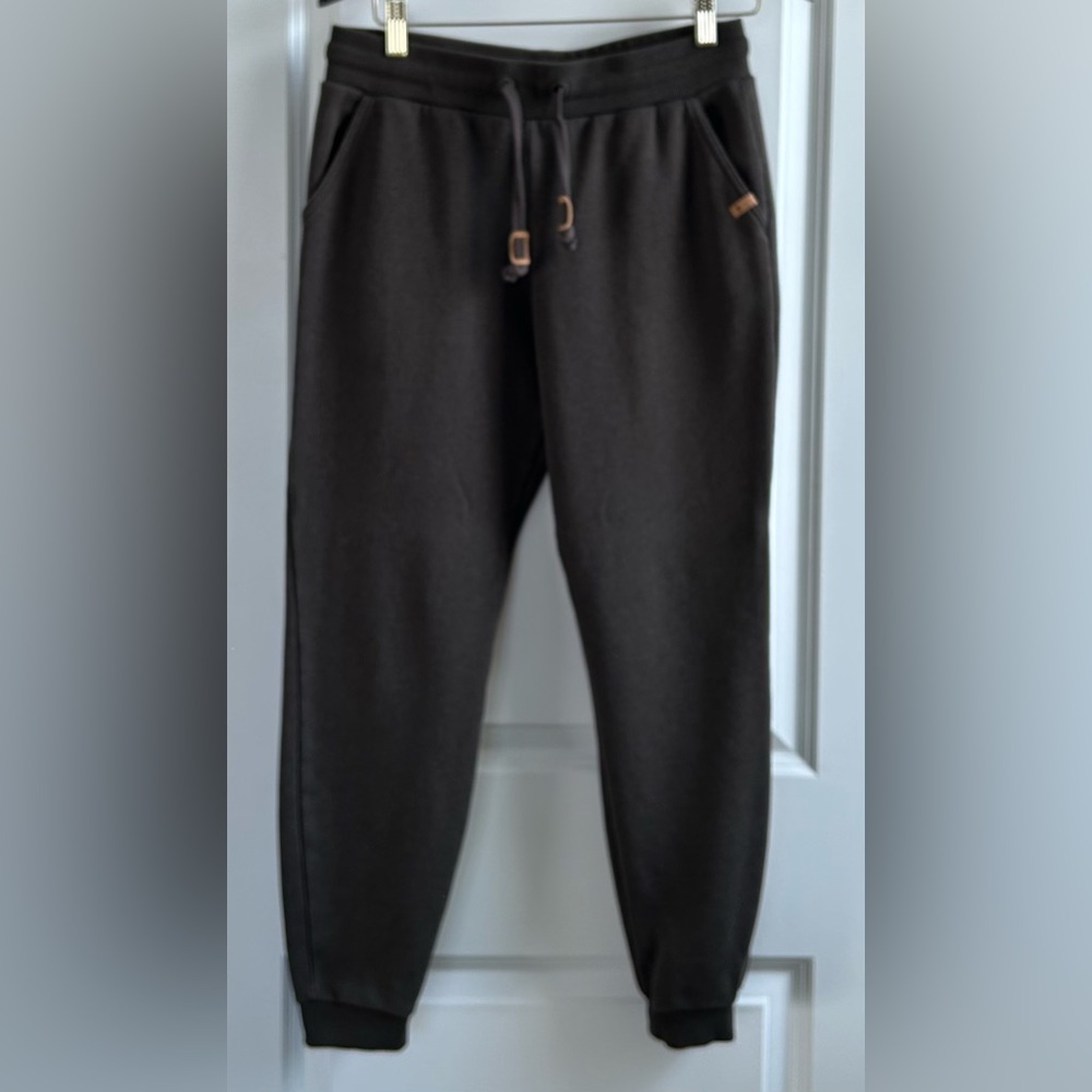 TENTREE TreeFleece Bamone Sweatpant, Women’s S, Black Olive Green